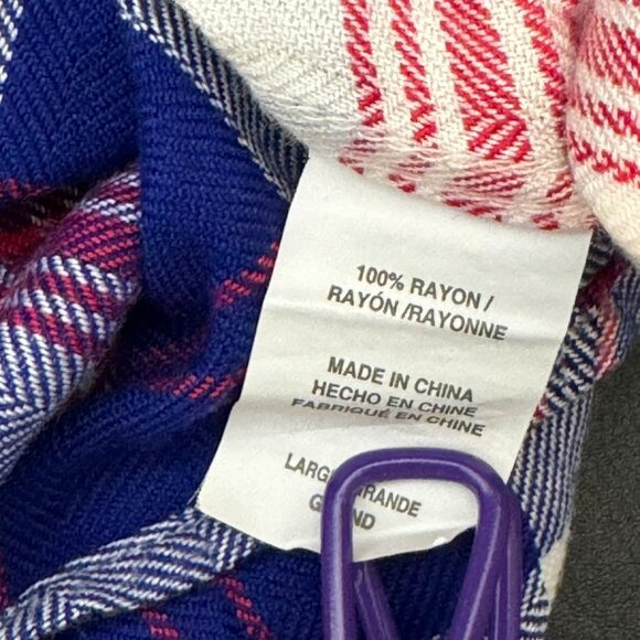 - RAILS Button Down Plaid Loose Top with Double Pockets LARGE     - E2038 - Picture 4 of 8